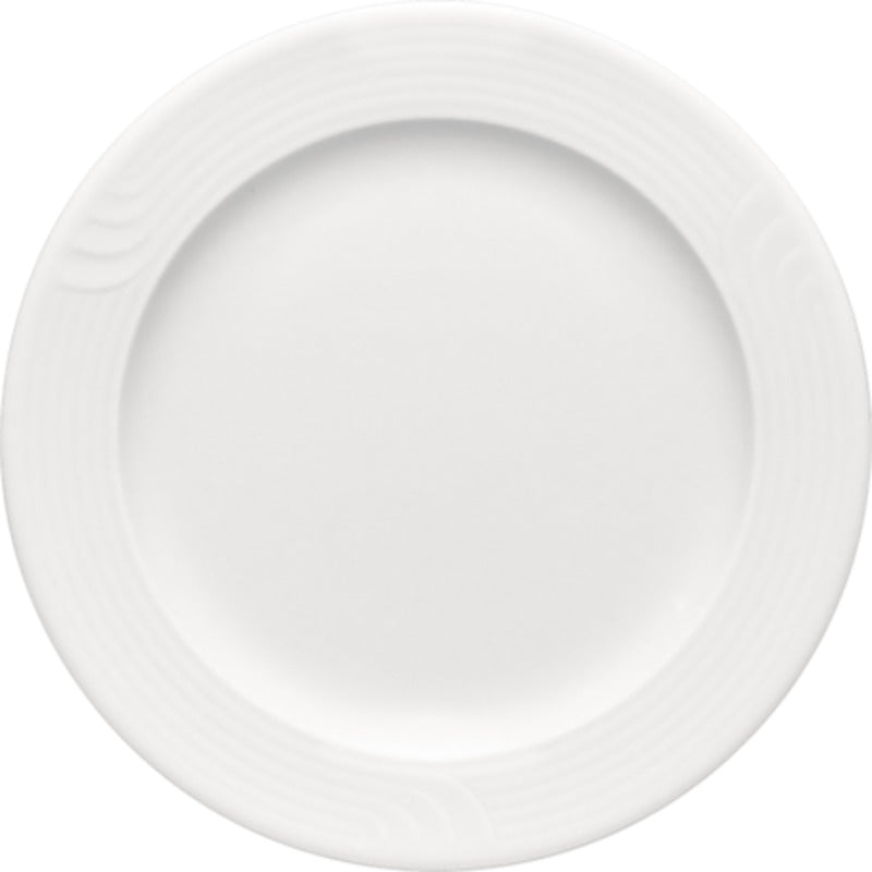 White Flat Plate with Rim 6.3