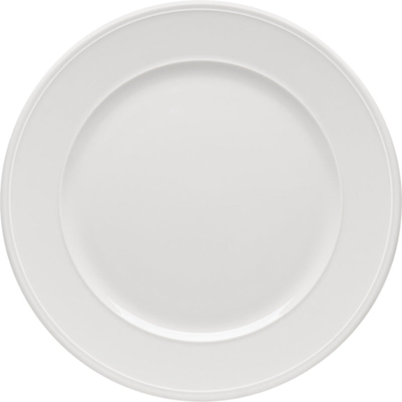 White Flat Plate with Rim 8.2