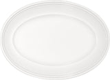 White Oval Platter with Steep Rim 9.5