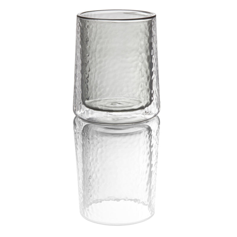 Smoke Round Double Walled Glass 3.2