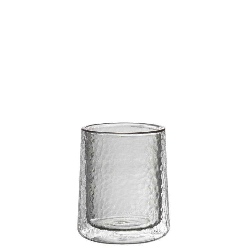 Smoke Round Double Walled Glass 3.2