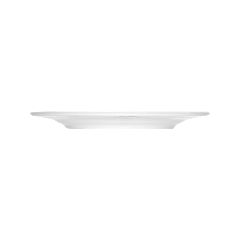 White Flat Plate with Rim 10.7