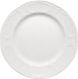 White Flat Plate With Steep Rim 7.7