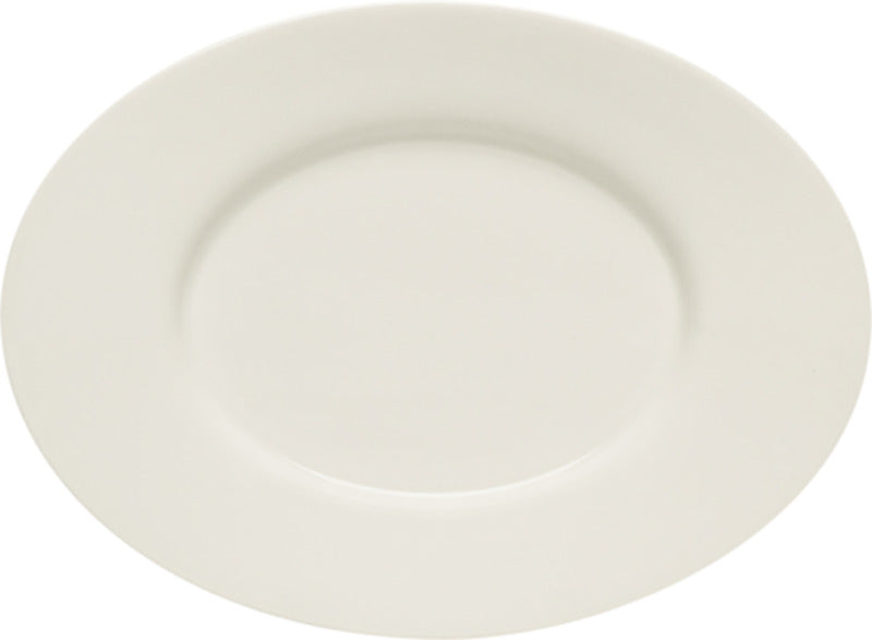 White Oval Platter with Rim 7.1