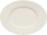 White Oval Platter with Rim 7.1