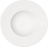 White Deep Plate with Wide Rim 7.8