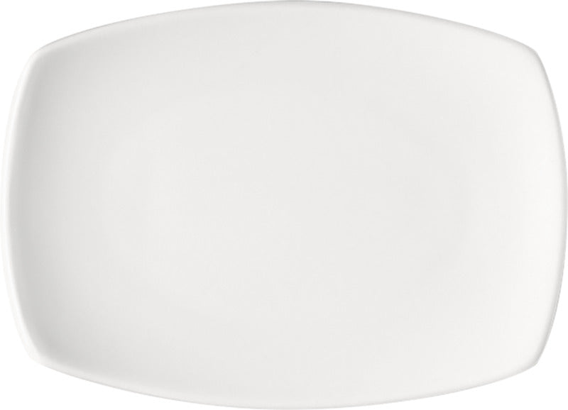 White Rectangular Coupe Platter 14.2