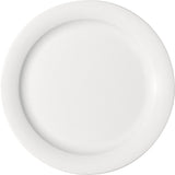 White Flat Plate with Rim 10.8