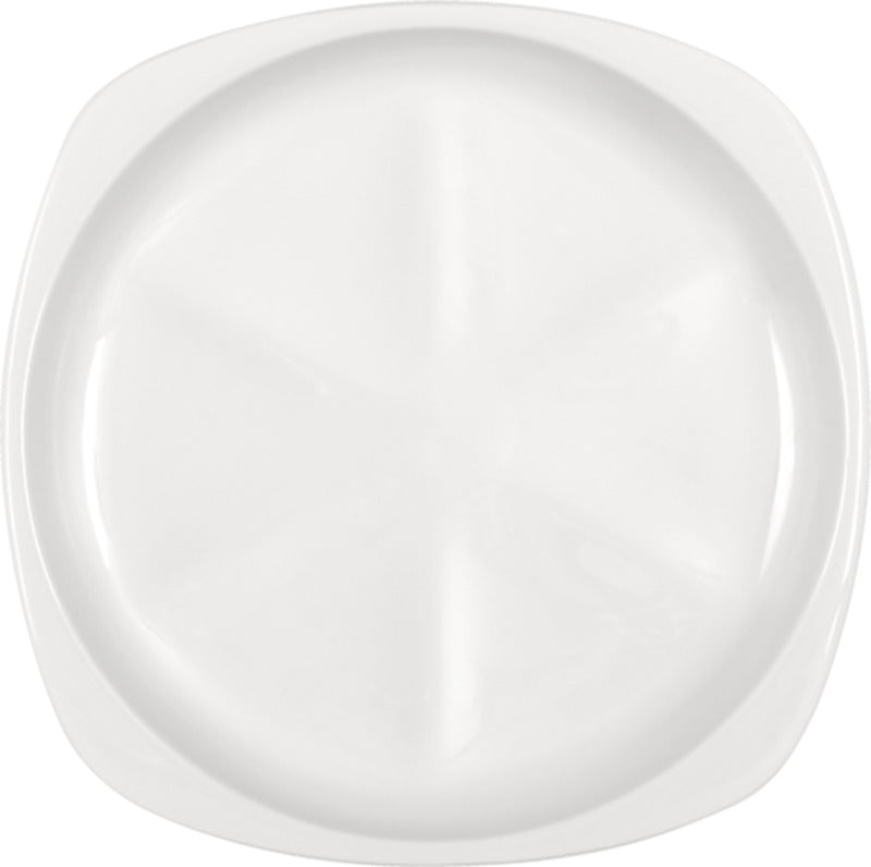 White Flat Angular Plate 8.9