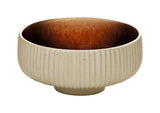 Brown Round Relief Bowl 6.3