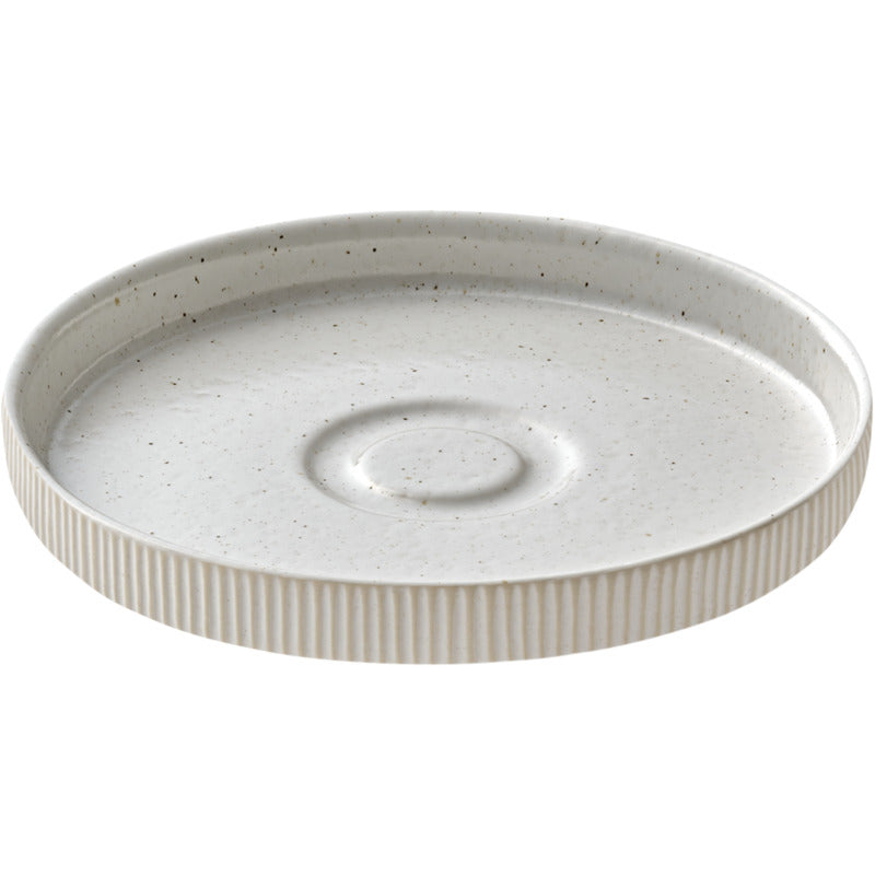 White Saucer with Relief 5.9