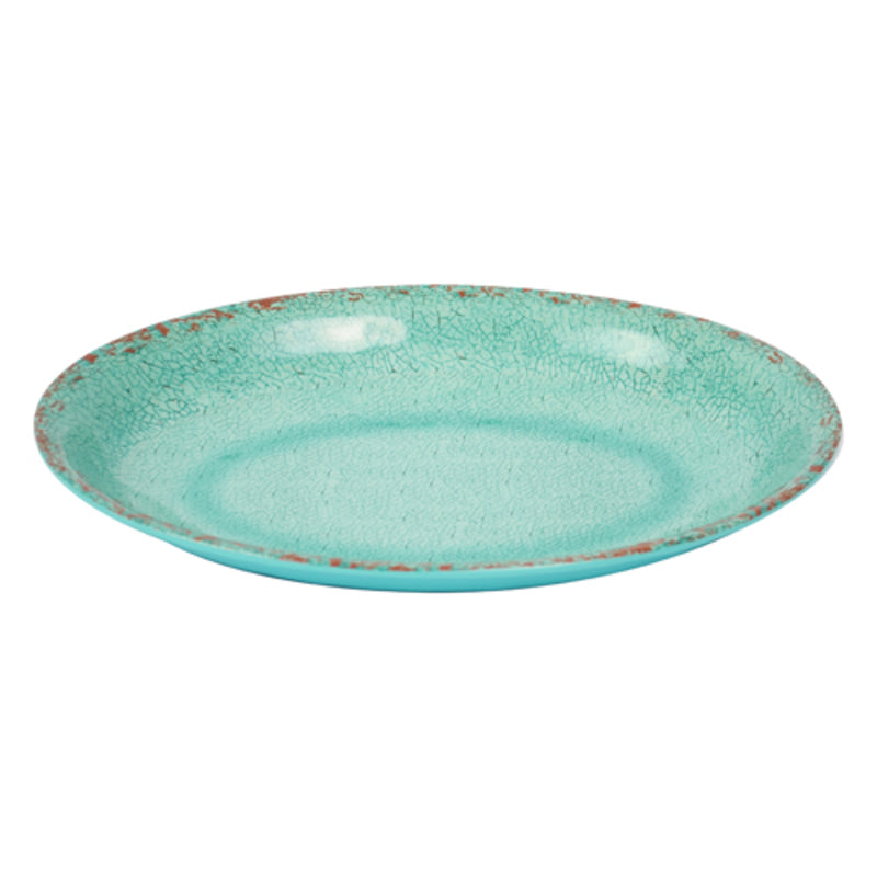 Blue Low Oval Bowl 8.3