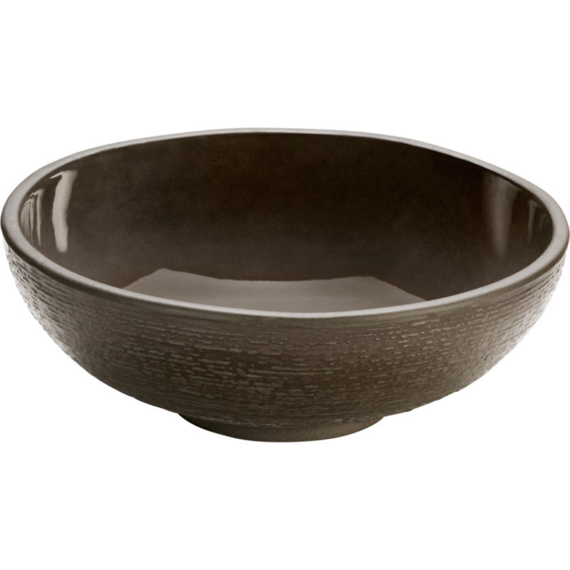 Taupe Bowl with Embossment 8.3